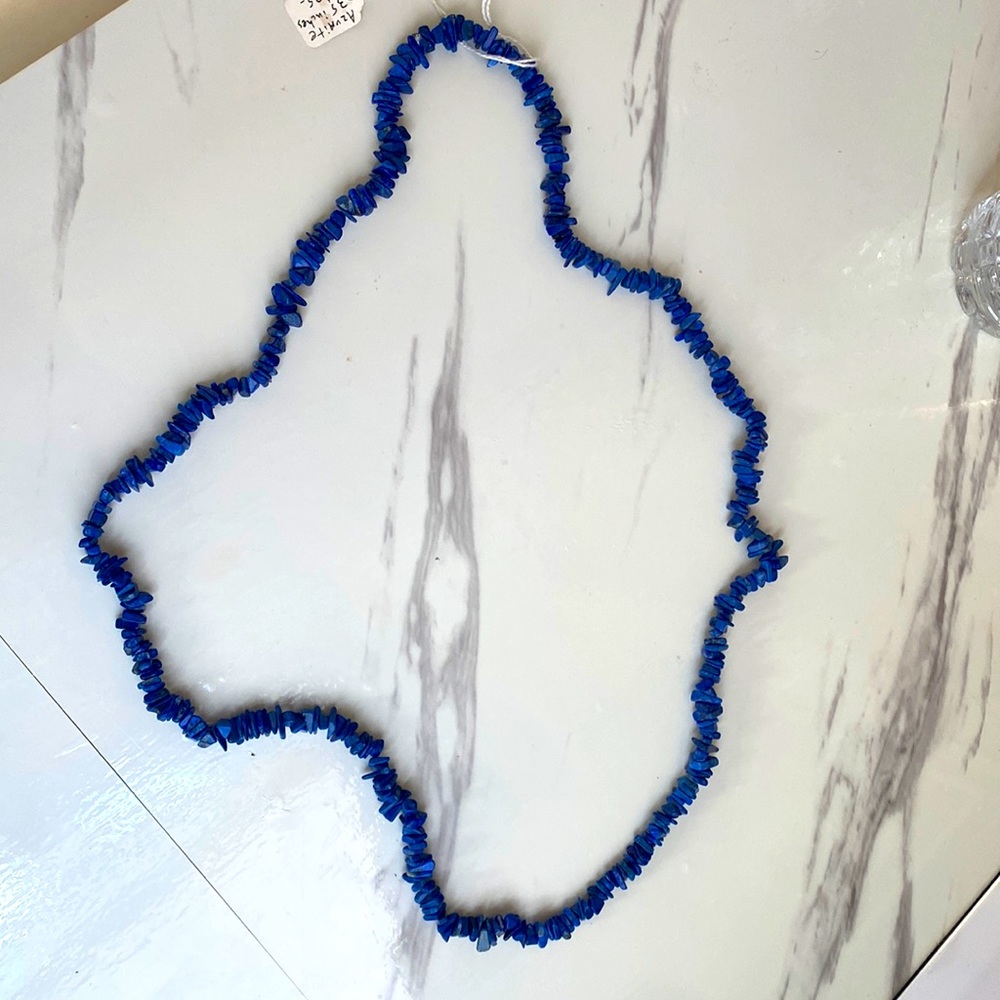 Azurite gem necklace, original price $35, 35 inches